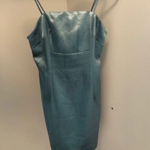 Forever 21 Teal Satin Mini Dress